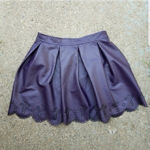Selena Gomez Purple Cut Out Circle Skirt